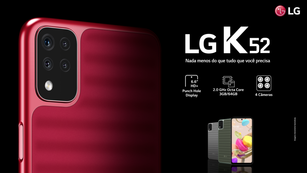 LG K52, K62 e K62+ chegam ao Brasil com tela de 6,6 polegadas