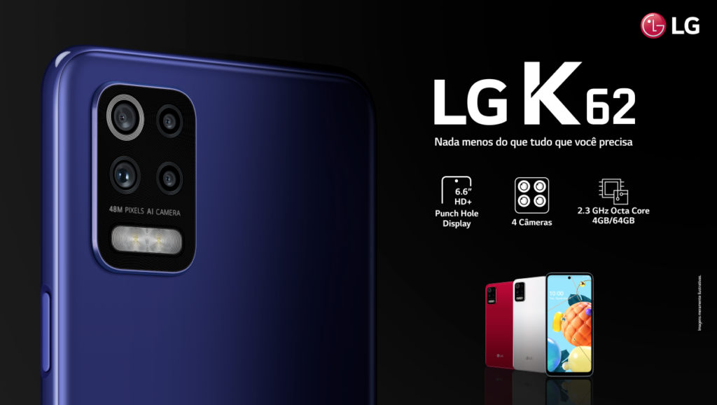 LG K62 chega ao Brasil com tela de 6,6 polegadas