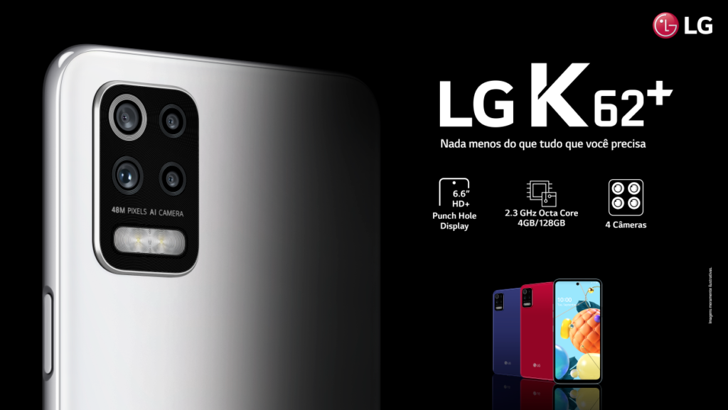 LG lança no Brasil os seus novos smartphones da família K (K52, K62 e K62+)