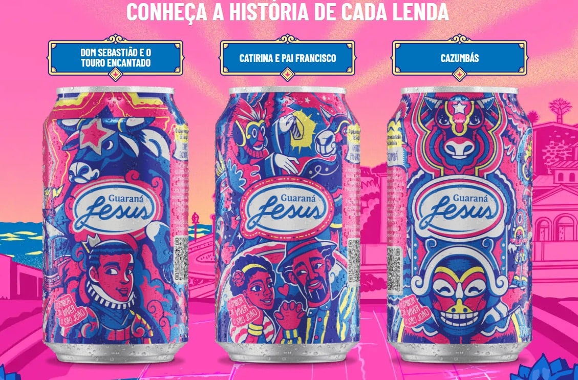 Guaraná Jesus lança latinhas em homenagem às lendas do Bumba Meu Boi, ícone do São João do Maranhão