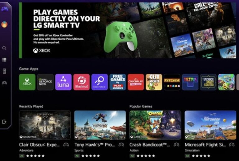 LG mostra como jogar na TV sem console usando jogos em nuvem